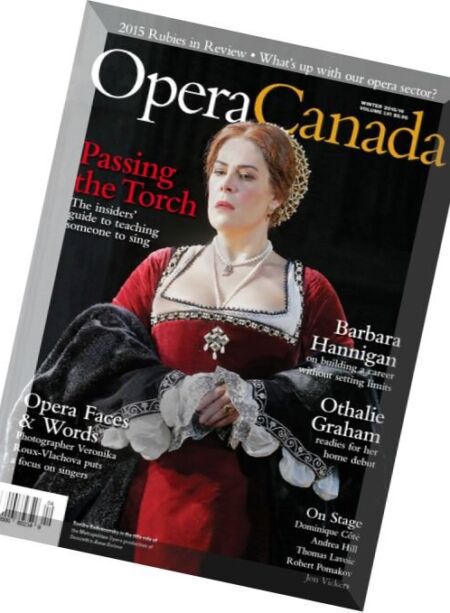 Opera Canada – Winter 2015-2016 Cover