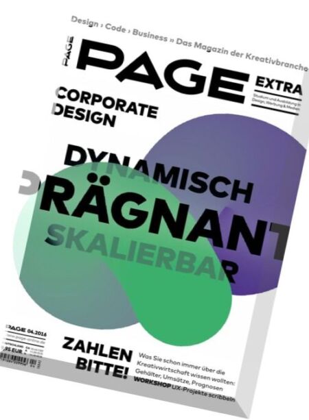 Page – Das Magazin der Kreativbranche April 2016 Cover