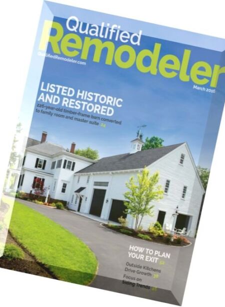 Qualified Remodeler – March 2016 Cover