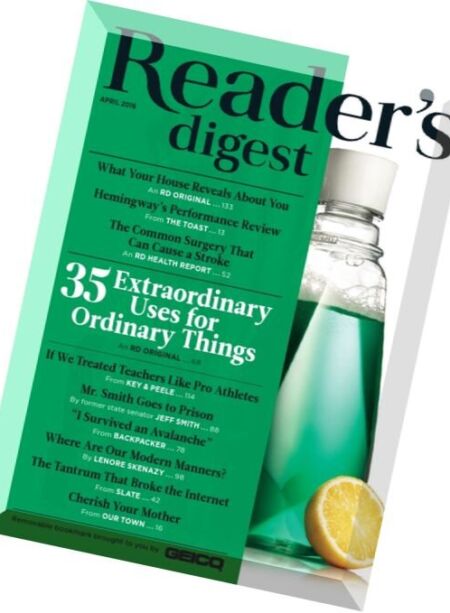 Reader’s Digest USA – April 2016 Cover