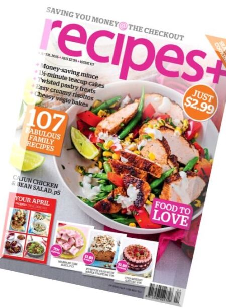 recipes+ – April 2016 Cover