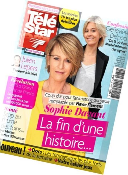 Tele Star – 2 au 9 Avril 2016 Cover