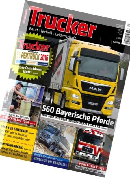 Trucker Fernfahrermagazin – Mai 2016 Cover