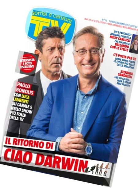 TV Sorrisi e Canzoni – 19 Marzo 2016 Cover
