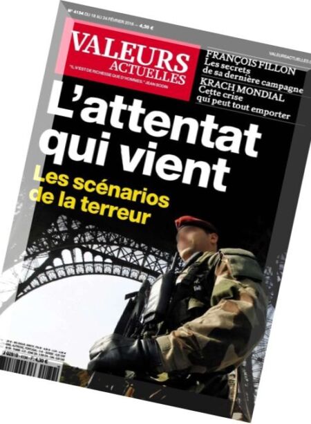 Valeurs Actuelles – 18 au 24 Fevrier 2016 Cover