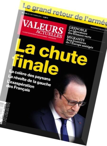 Valeurs actuelles – 3 au 9 Mars 2016 Cover