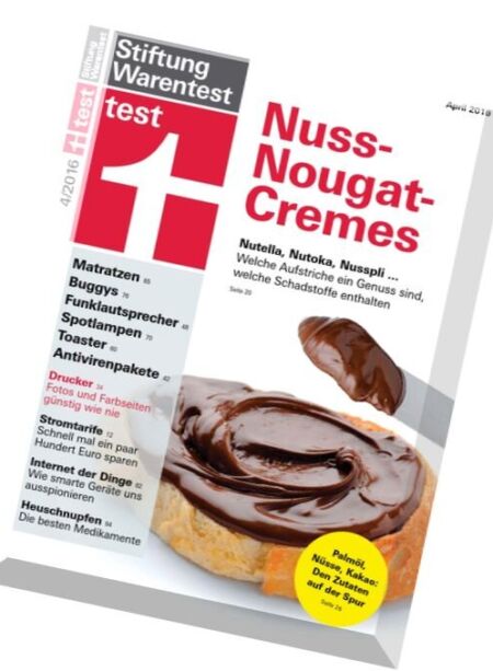 Warentest – April 2016 Cover