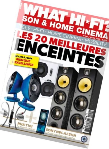 What Hi-Fi France – Avril 2016 Cover