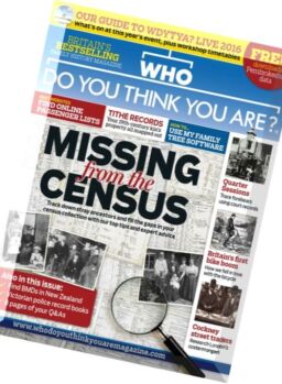 Who Do You Think You Are – April 2016
