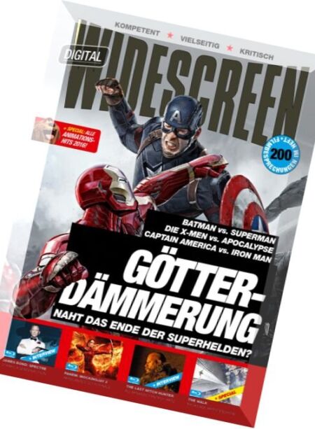 Widescreen – April 2016 Cover