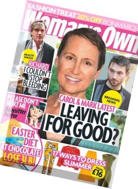 Woman’s Own – 28 March 2016 Cover