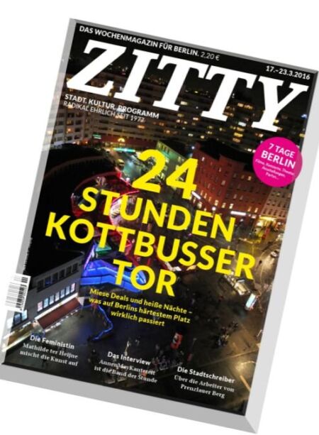 Zitty – 17 Marz 2016 Cover