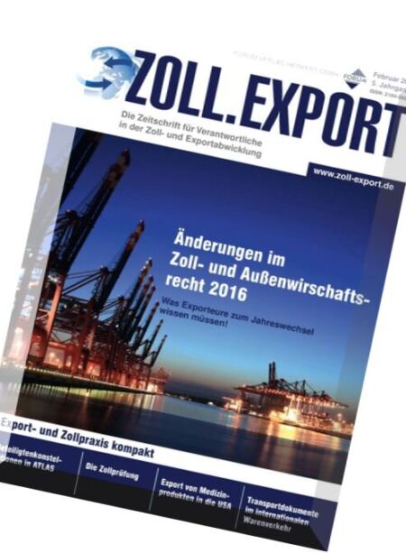 Zoll.Export – Februar 2016 Cover
