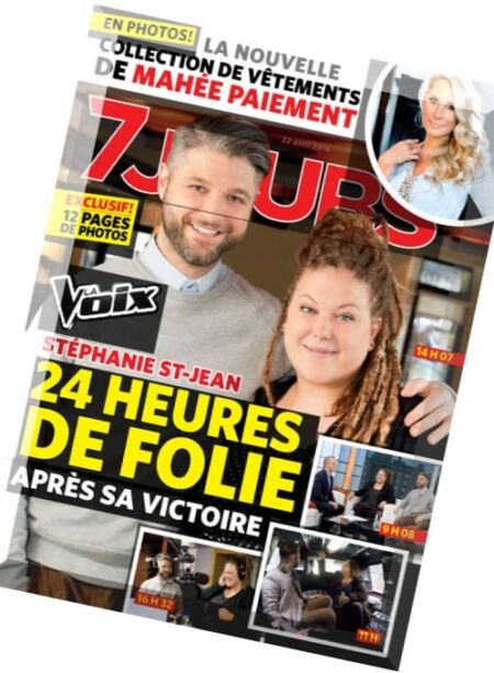 7 Jours – 22 Avril 2016 Cover
