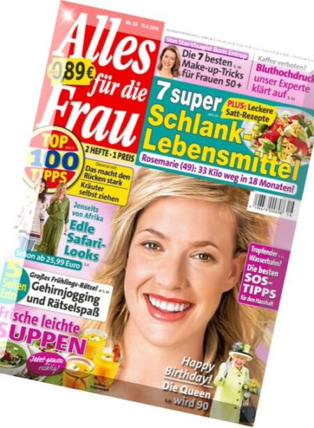Alles fur die Frau – Nr.16, 15 April 2016 Cover