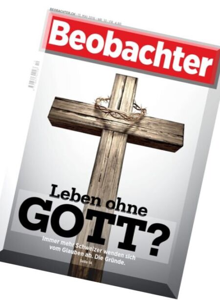 Beobachter – 13 Mai 2016 Cover