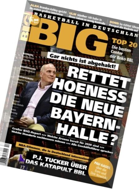BIG – Basketball in Deutschland – April 2016 Cover