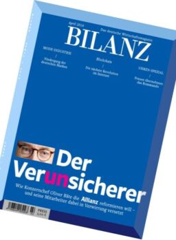 Bilanz Deutsche – April 2016