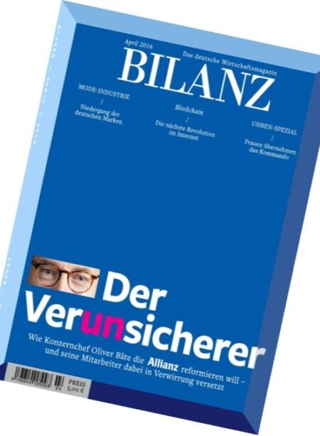 Bilanz Deutsche – April 2016 Cover