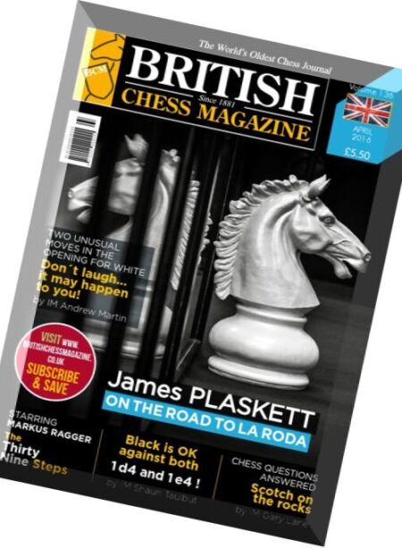 British Chess Magazine – April 2016 Cover