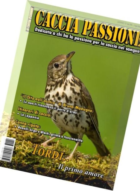 Caccia Passione – Aprile 2016 Cover