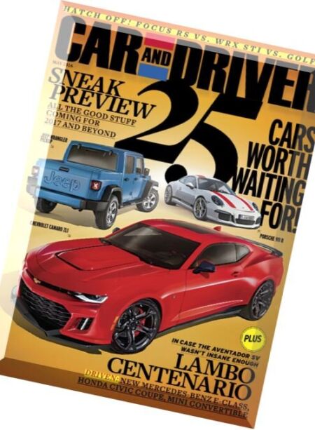 Car and Driver – May 2016 Cover