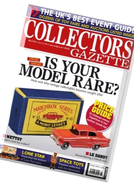 Collectors Gazette – May 2016 Cover