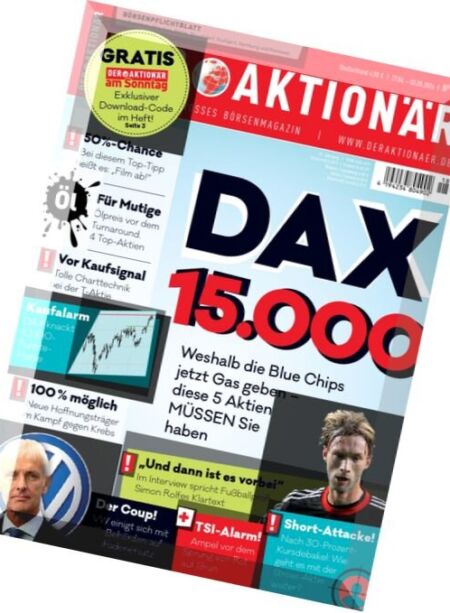 Der Aktionar – N 18, 27 April 2016 Cover