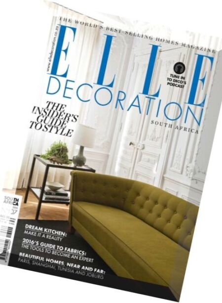 Elle Decoration South Africa – April-May 2016 Cover