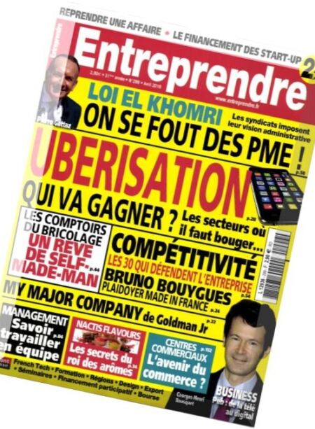 Entreprendre – Avril 2016 Cover