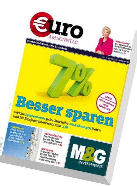 Euro am Sonntag – N 15, 9 April 2016 Cover