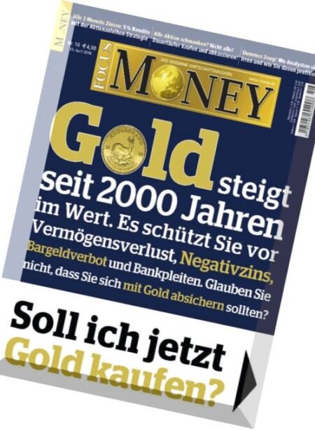 FOCUS Money – Nr.16, 13 April 2016 Cover