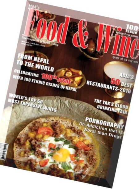 Food & Wine Nepal – March-April 2016 Cover