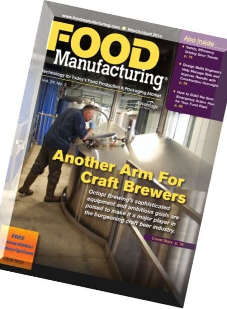 Food Manufacturing – March-April 2016 Cover