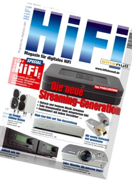 Hifi Einsnull Magazin – Mai-Juni 2016 Cover
