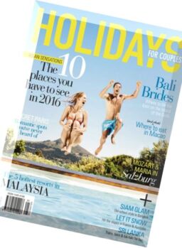 Holidays for Couples – April-September 2016