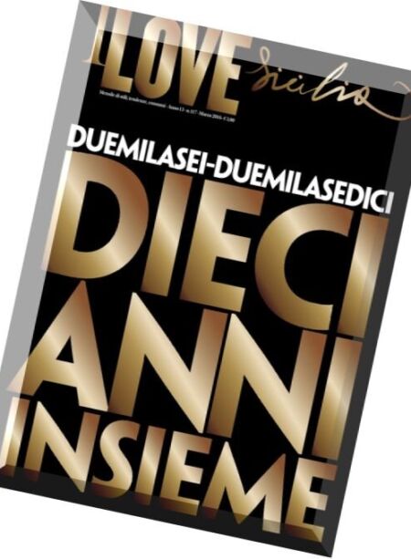 I Love Sicilia – Marzo 2016 Cover