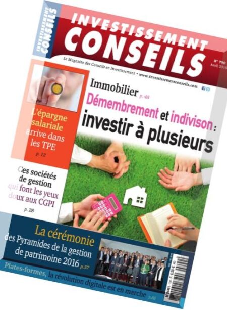 Investissement Conseils – Avril 2016 Cover