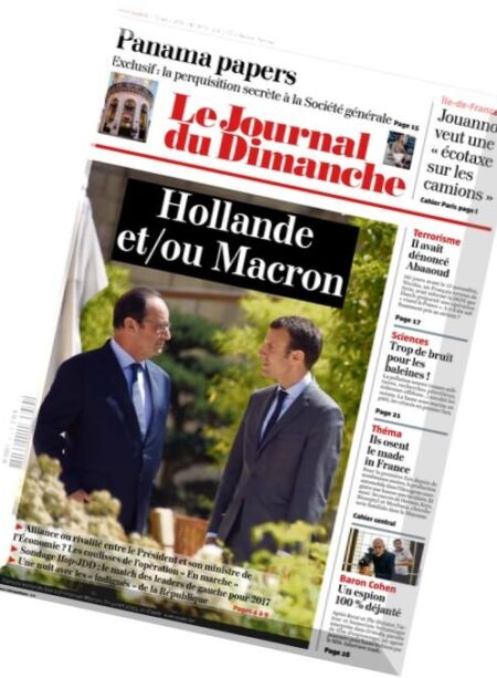 Le Journal du Dimanche – 10 Avril 2016 Cover