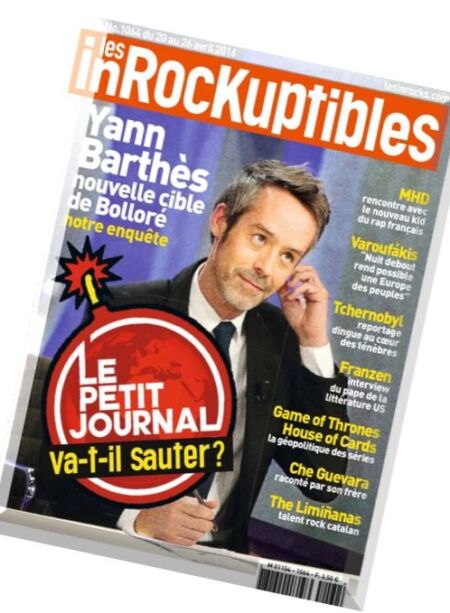 Les Inrockuptibles – 20 au 27 Avril 2016 Cover