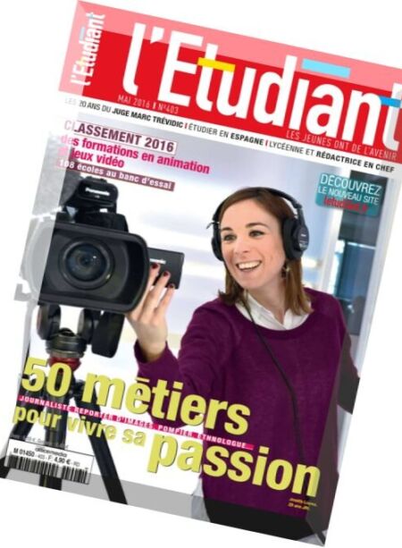 L’Etudiant – Mai 2016 Cover