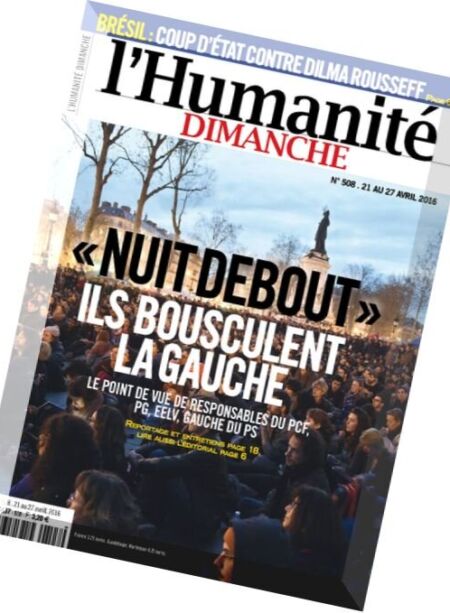 L’Humanite Dimanche – 21 au 27 Avril 2016 Cover