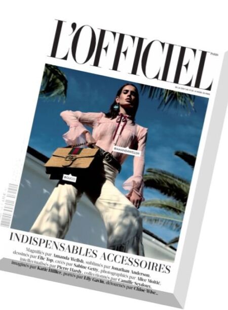 L’Officiel Paris – Avril 2016 Cover