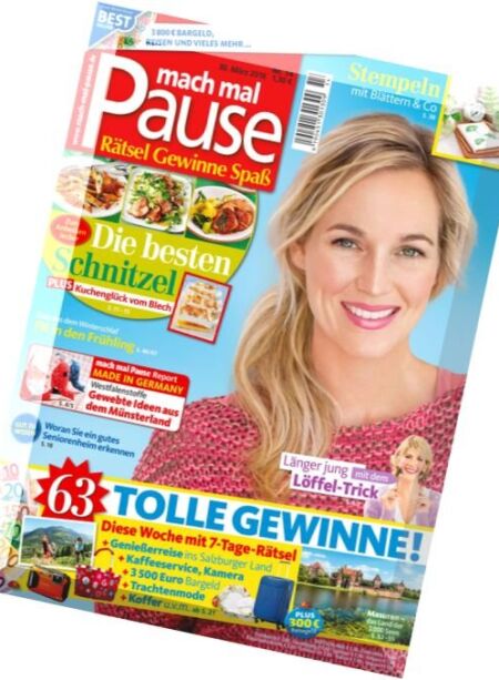 Mach mal Pause – 30 Marz 2016 Cover