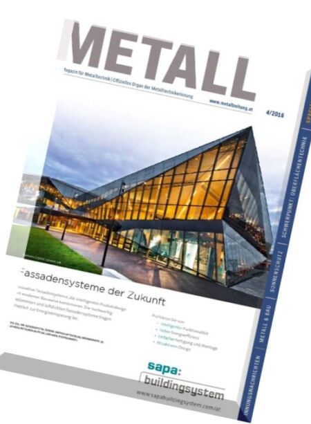 Metall – April 2016 Cover