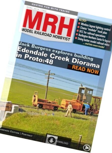Model Railroad Hobbyist Magazine – April 2016 Cover