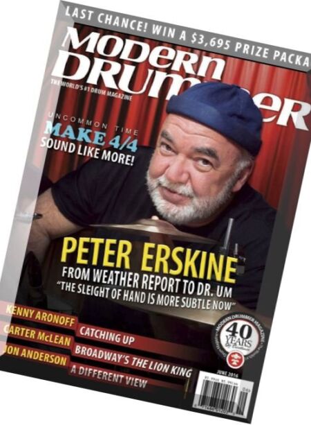 Modern Drummer – June 2016 Cover