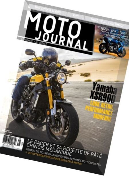 Moto Journal Quebec – Mai 2016 Cover
