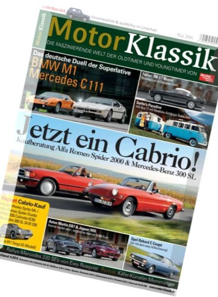 Motor Klassik – Mai 2016 Cover