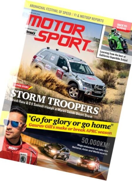 Motor Sport India – May-June 2016 Cover